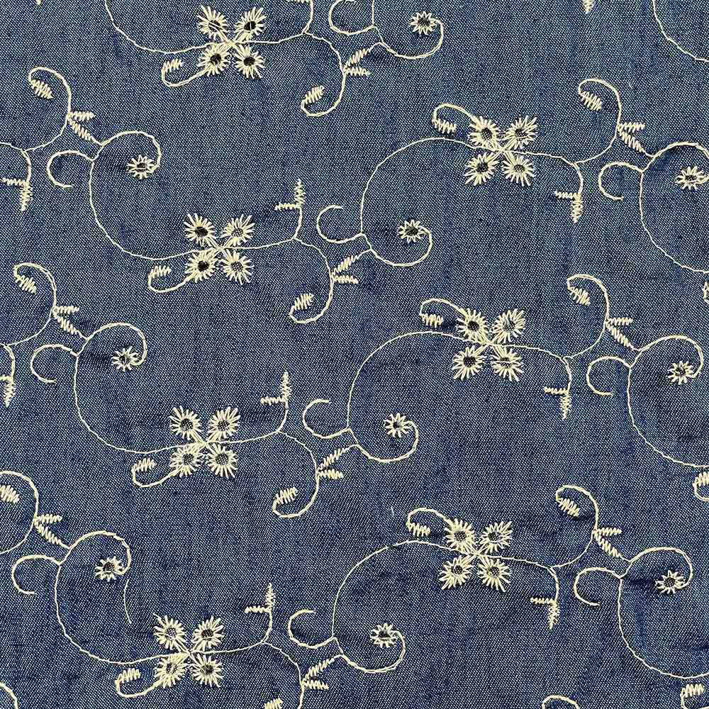 Floral Denim EMB -1