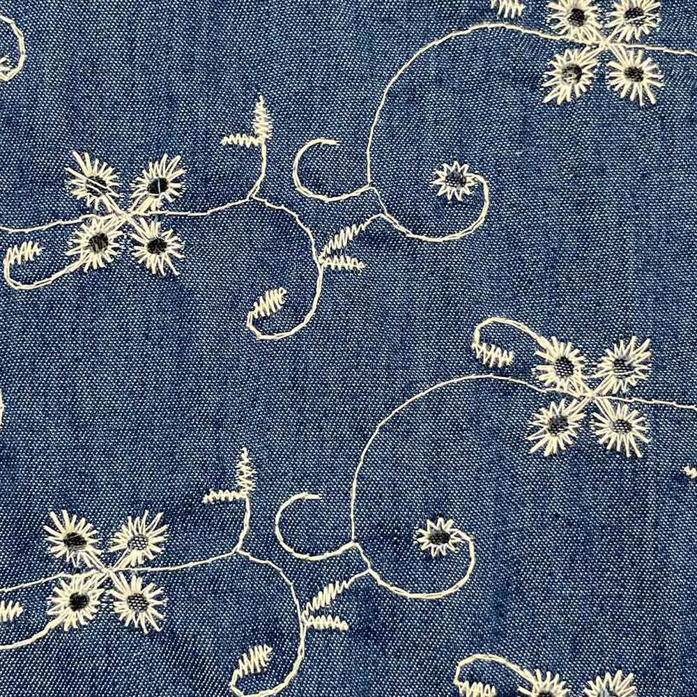 Floral Denim EMB -1