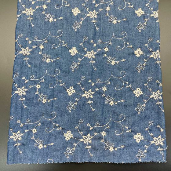 Floral Denim EMB -2