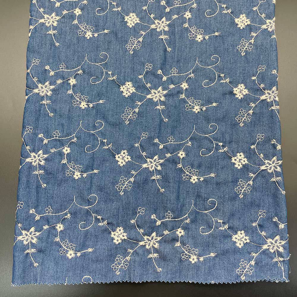Floral Denim EMB -2