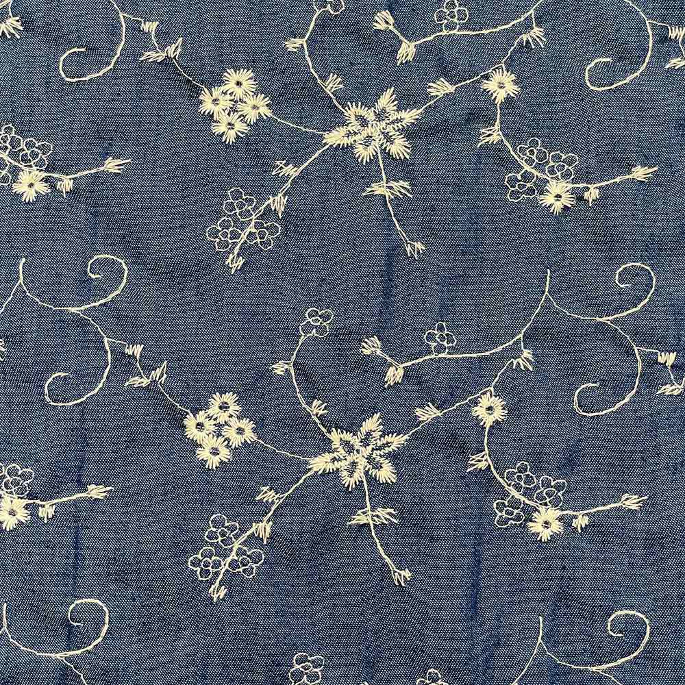 Floral Denim EMB -2