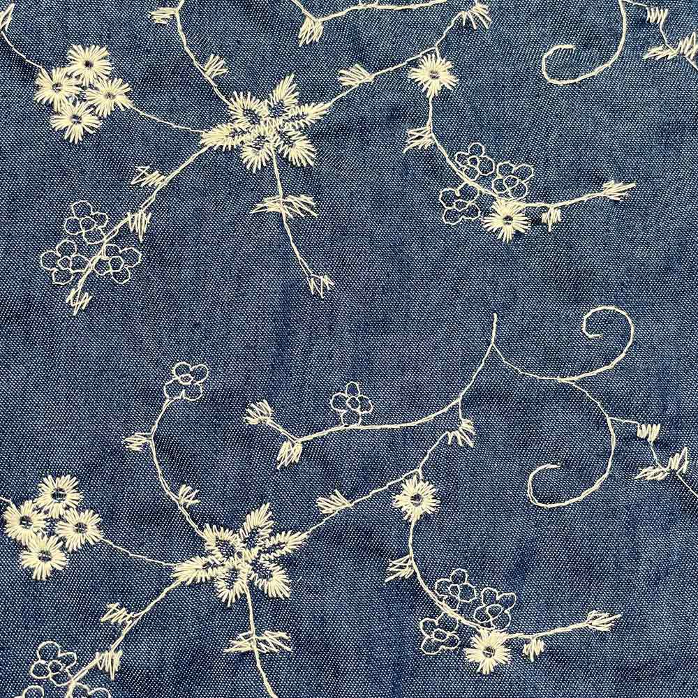 Floral Denim EMB -2