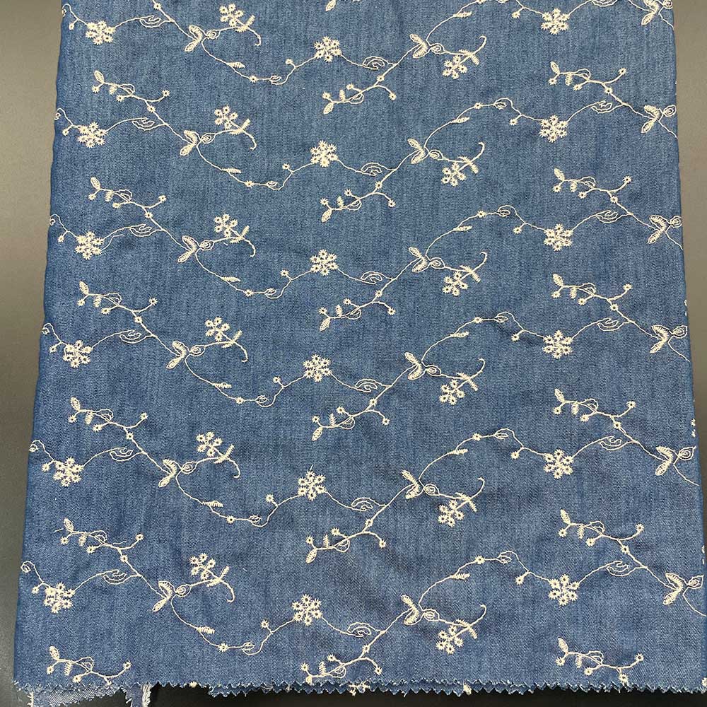 Floral Denim EMB -3