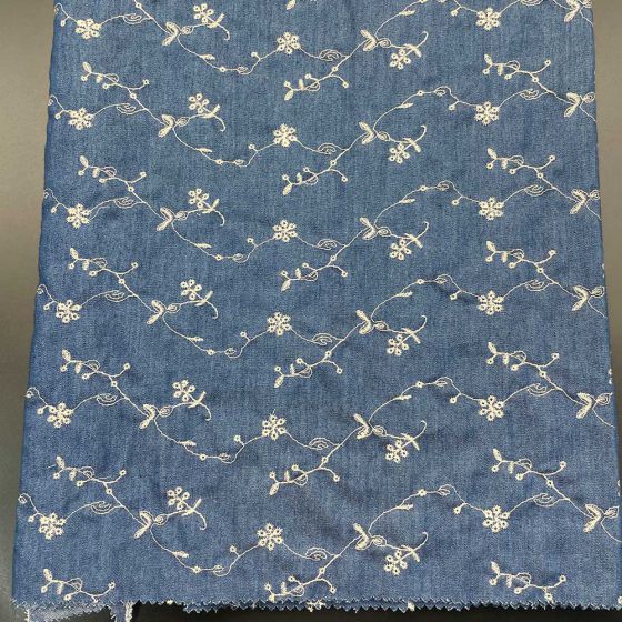 Floral Denim EMB -3